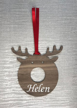 Load image into Gallery viewer, Personalised Chocolate Nose Reindeer Decoration
